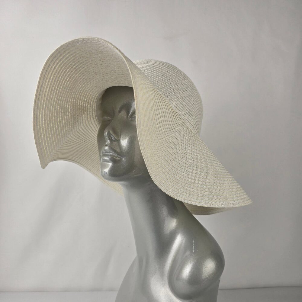 Jessica Cream Wide Brim Sun Hat